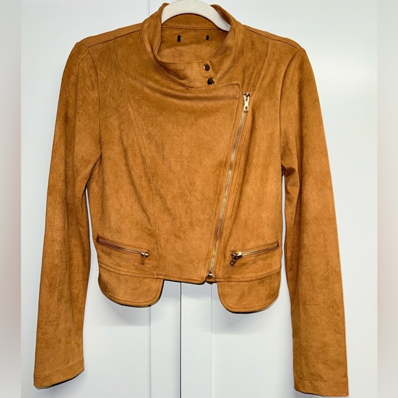 Jackets & Blazers - Tan Suede Women's Jacket